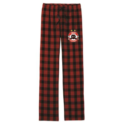 Youth Flannel Plaid PJ Pants Red/Black Image