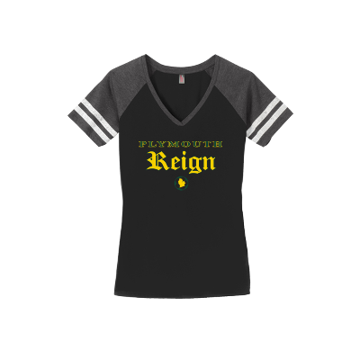 Women's Game V-Neck Tee - Black/Charcoal Image