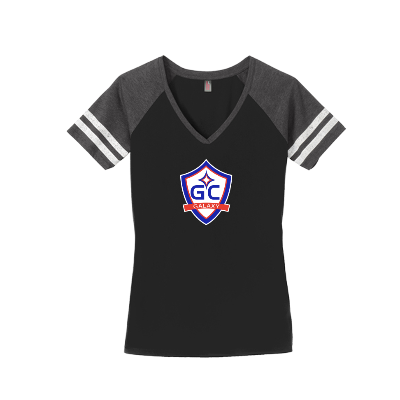 Women's Game V-Neck Tee - Black/Charcoal Image