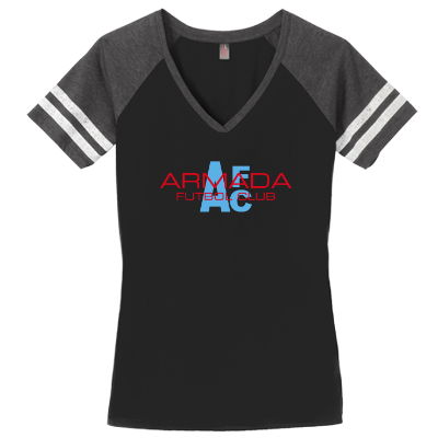 Women's Game V-Neck Tee - Black/Charcoal Image