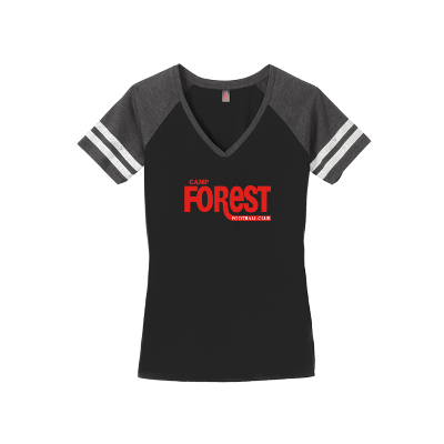 Women's Game V-Neck Tee - Black/Charcoal Image
