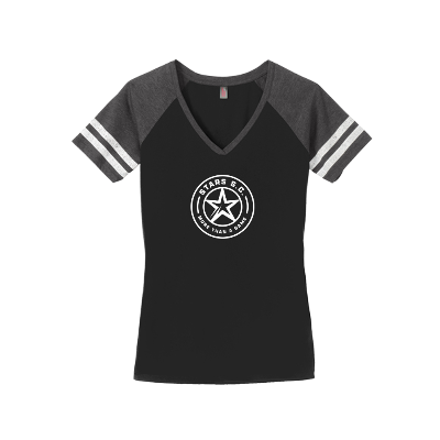 Women's Game V-Neck Tee - Black/Charcoal Image