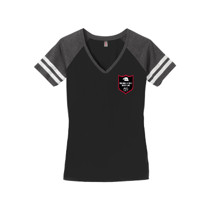 Women's Game V-Neck Tee - Black/Charcoal Image