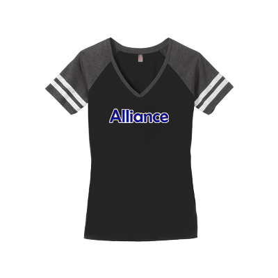 Women's Game V-Neck Tee - Black/Charcoal Image