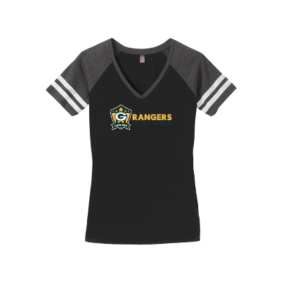 Women's Game V-Neck Tee - Black/Charcoal Image