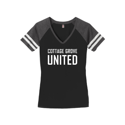 Women's Game V-Neck Tee - Black/Charcoal Image