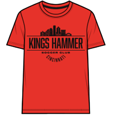 Kings Hammer City S/S T shirt- Warm Red Image