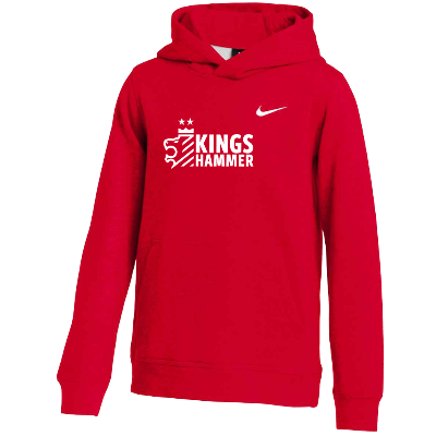 Team Club Pullover Hoodie - Red  (Badge) Image (37109)