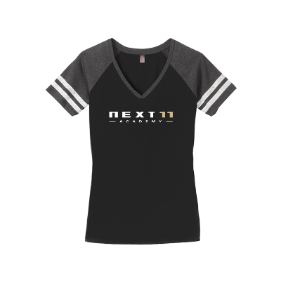 Women's Game V-Neck Tee - Black/Charcoal Image