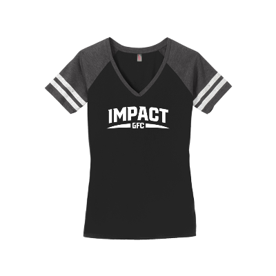 Women's Game V-Neck Tee - Black/Charcoal Image