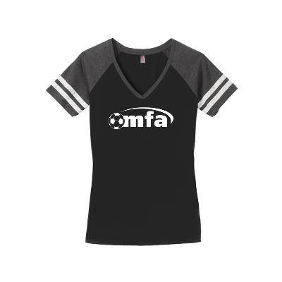 Women's Game V-Neck Tee - Black/Charcoal Image