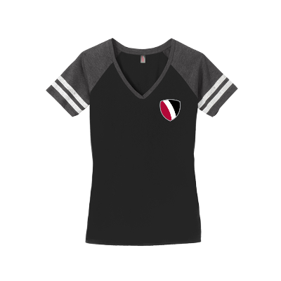 Women's Game V-Neck Tee - Black/Charcoal Image