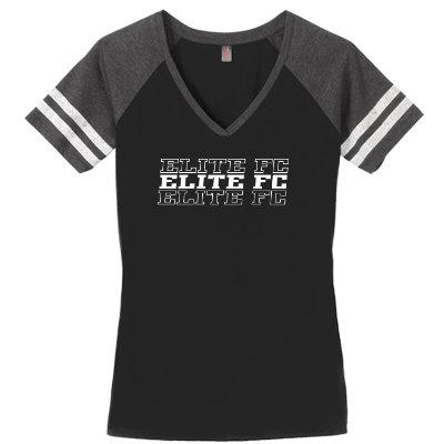Women's Game V-Neck Tee - Black/Charcoal Image