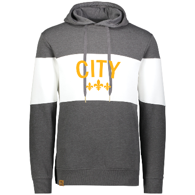 All American Hoody - Carbon Heather/White Image