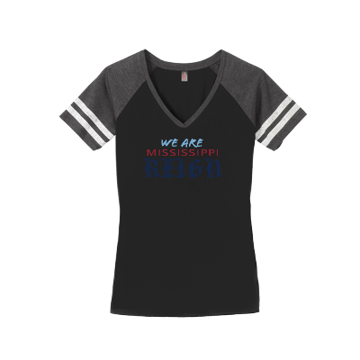 Women's Game V-Neck Tee - Black/Charcoal Image