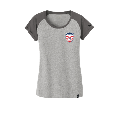 New Era Women's Heritage Blend Varsity Tee - Graphite Light/Graphite Twist Image (38221)