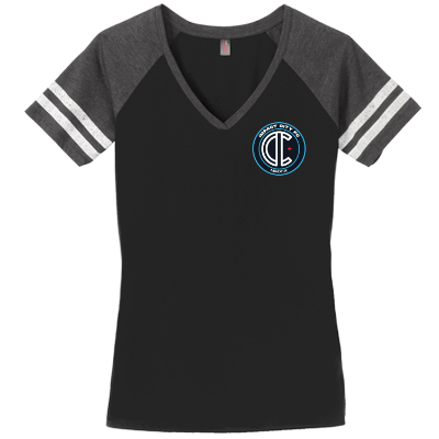 Women's Game V-Neck Tee - Black/Charcoal Image