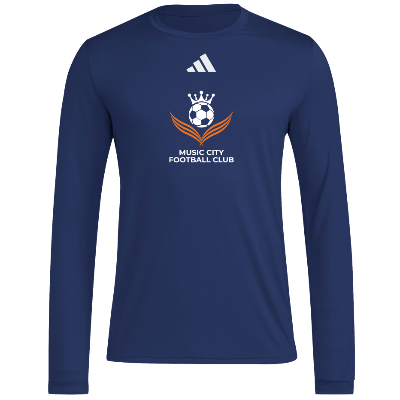 L/S Pregame Tee - Navy/White Image