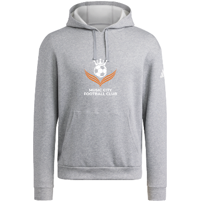 Adidas Fleece Hoodie - Grey/White Image