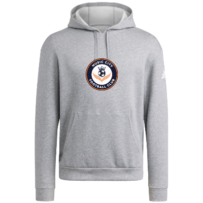 Adidas Fleece Hoodie - Grey/White Image