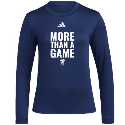 L/S Pregame Tee - Navy/White Image (38906)