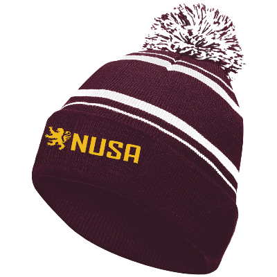 Homecoming Beanie - Maroon/white Image