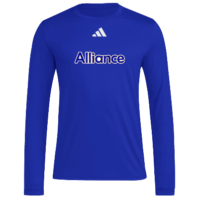 L/S Pregame Tee - Royal/White Image