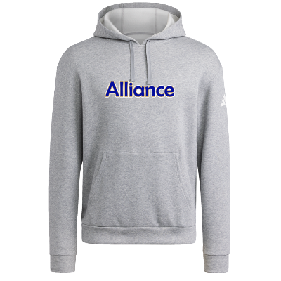 Adidas Fleece Hoodie - Grey/White Image