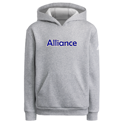 Adidas Fleece Hoodie - Grey/White Image (38929)