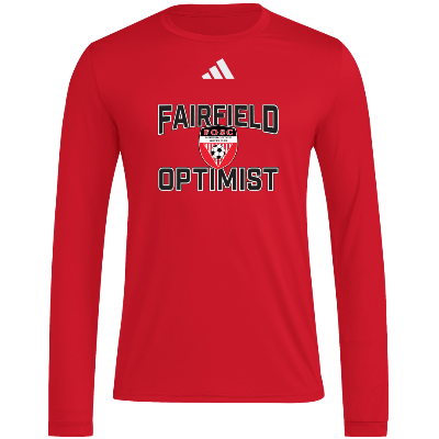 L/S Pregame Tee - Red/White Image