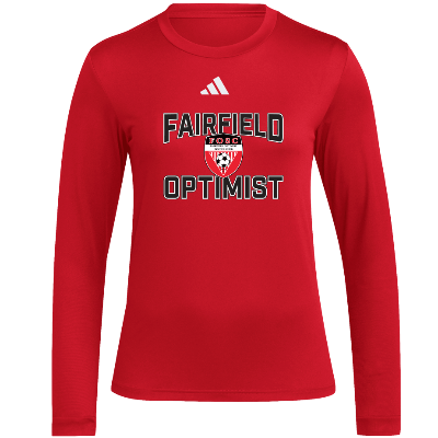 L/S Pregame Tee - Red/White Image (39023)