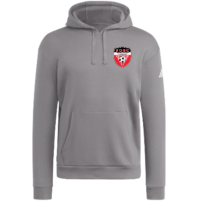 Adidas Fleece Hoodie - Dark Grey/White Image