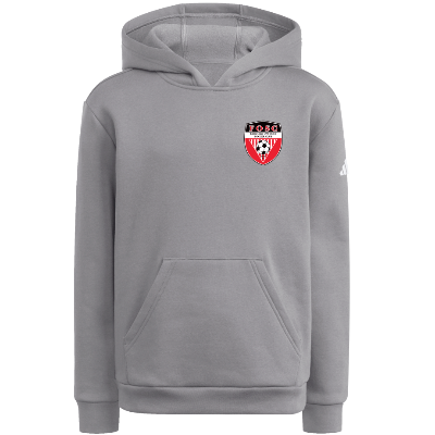 Adidas Fleece Hoodie - Dark Grey/White Image (39029)