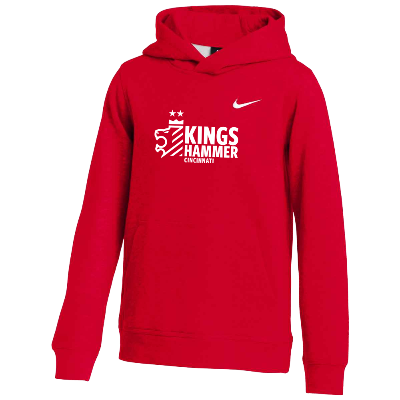 Team Club Pullover Hoodie - Red  (Badge) Image (39533)