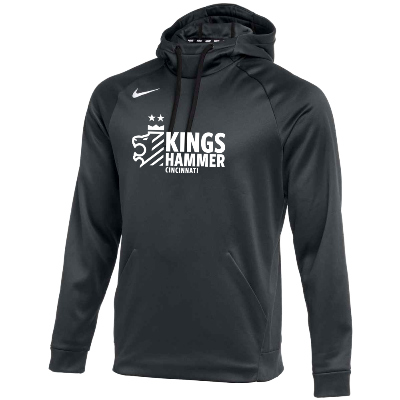 Therma Pullover Hoodie - Anth/White  (Badge) Image