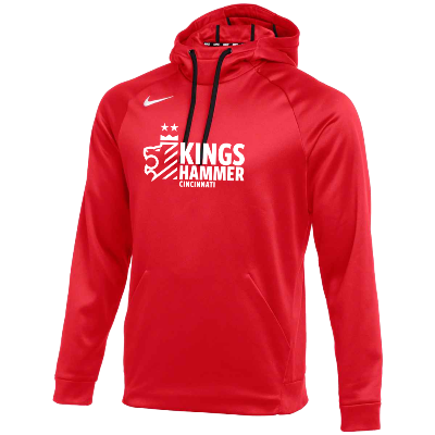 Therma Pullover Hoodie - Red (Badge) Image