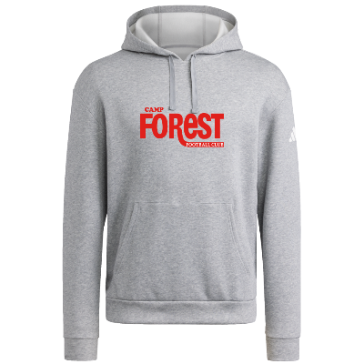 Adidas Fleece Hoodie - Grey/White Image