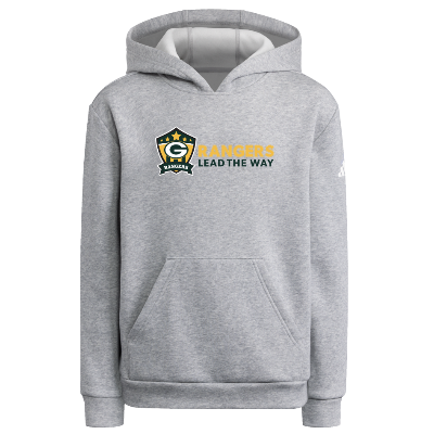 Adidas Fleece Hoodie - Grey/White Image