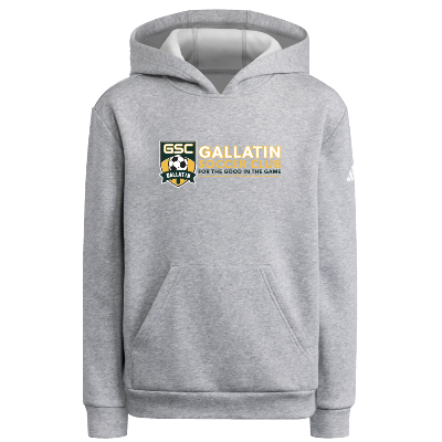 Adidas Fleece Hoodie - Grey/White Image