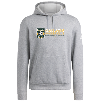 Adidas Fleece Hoodie - Grey/White Image (40190)