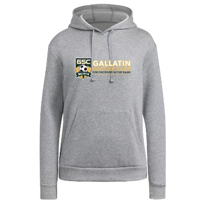 Adidas Fleece Hoodie - Grey/White Image (40191)