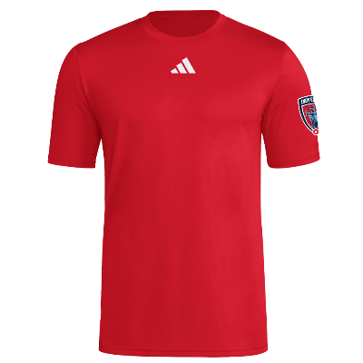 S/S Pregame Tee - Red/White Image