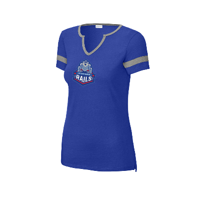 Halftime Notch Neck Tee - True Royal/Vintage Heather Image