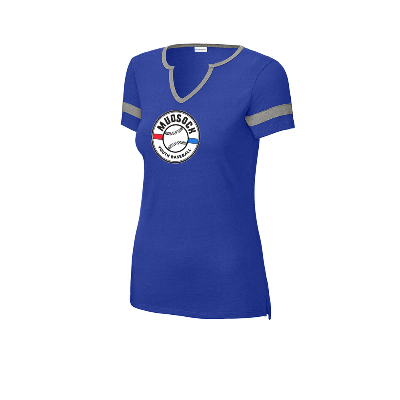 Halftime Notch Neck Tee - True Royal/Vintage Heather Image