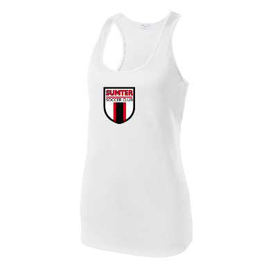 Women's PosiCharge Racerback Tank - White Image