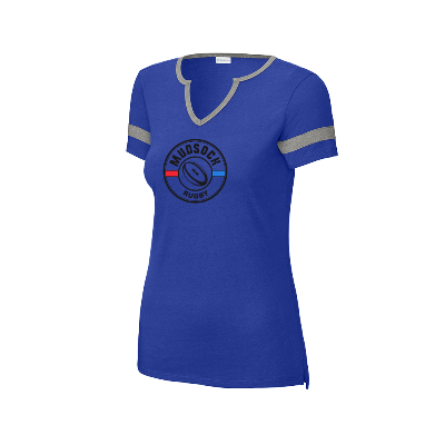 Halftime Notch Neck Tee - True Royal/Vintage Heather Image