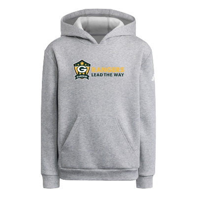 Adidas Fleece Hoodie - Grey/White Image