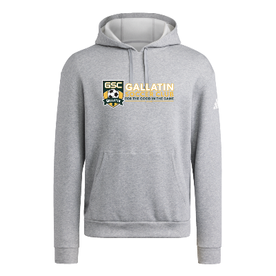 Adidas Fleece Hoodie - Grey/White Image (43406)