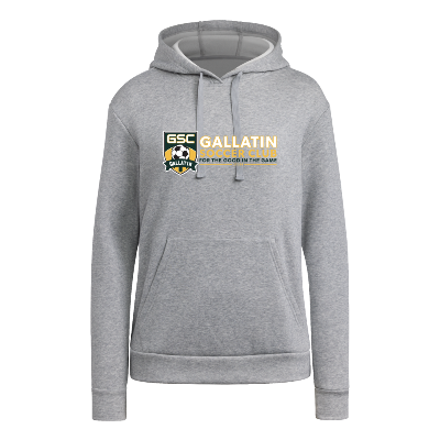 Adidas Fleece Hoodie - Grey/White Image (43407)