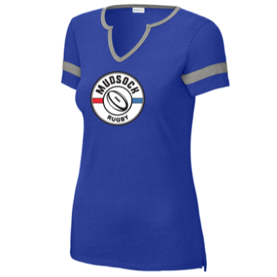 Halftime Notch Neck Tee - True Royal/Vintage Heather Image